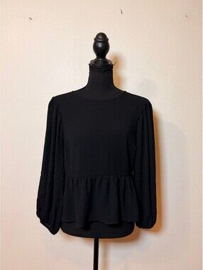 Express Black Peplum Top XS Fall